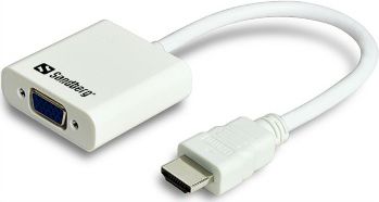 Adapter AV Sandberg HDMI - D-Sub (VGA) biały (50869)