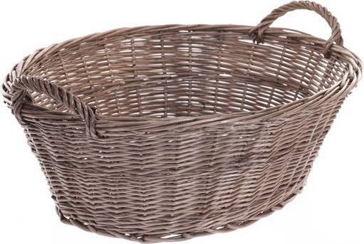 WickerPL OWALNY WIKLINOWY KOSZ WANIENKA NA PRANIE KOSZ NA ZABAWKI 60X44 H23 CM