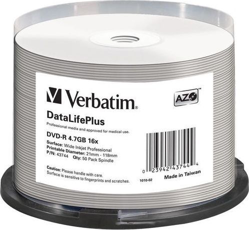 Verbatim DVD-R 4.7 GB 16x 50 sztuk (43744)