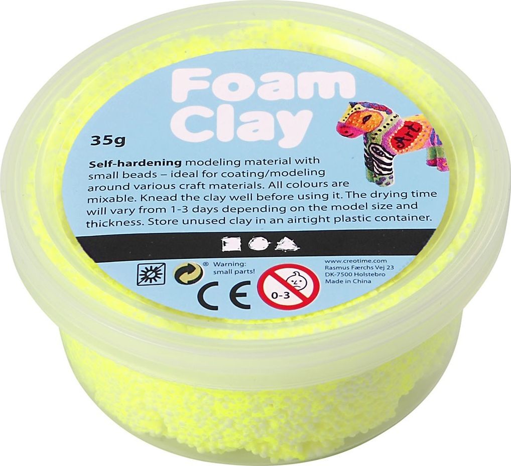 Creativ Company Masa Foam Clay Neonowo Żółta 35 g