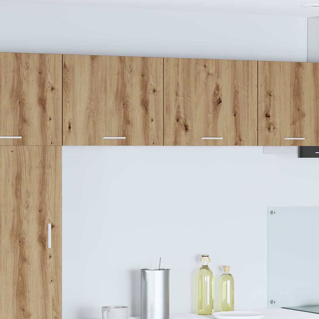 vidaXL Szafka wisząca z półką Riga 2 pcs Dąb rzemieślniczy i biały