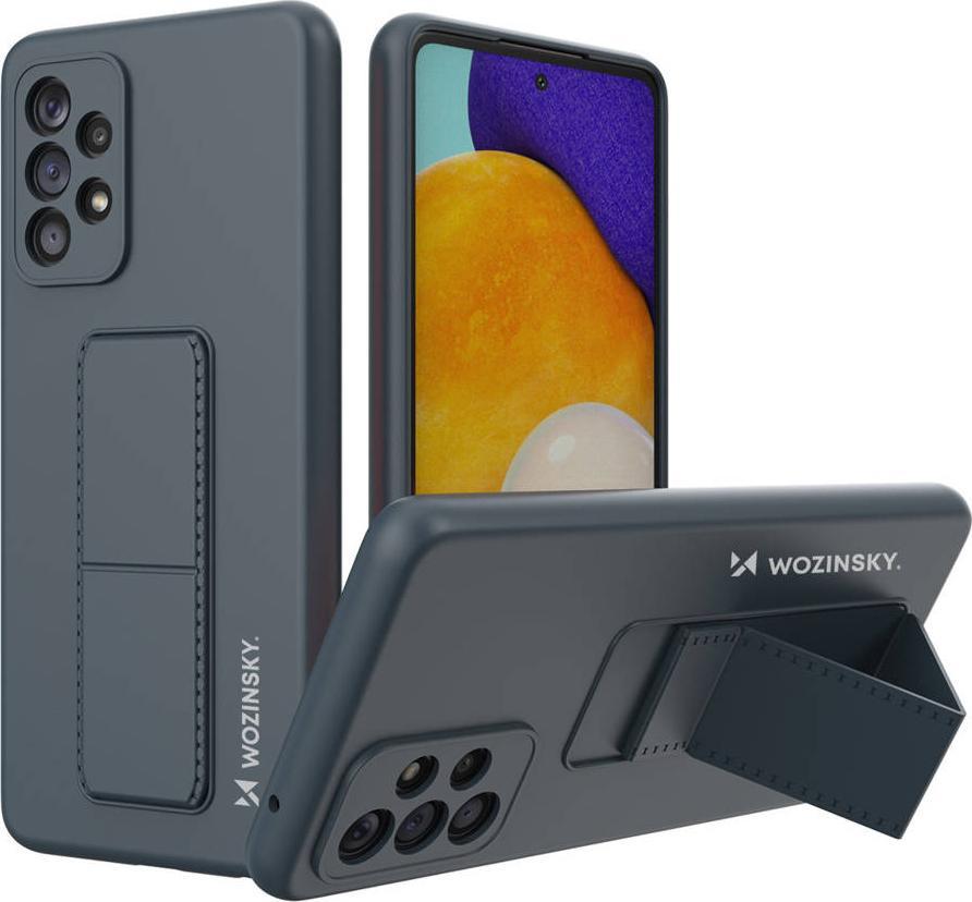 Wozinsky Wozinsky Kickstand Case silikonowe etui z podstawką etui Samsung Galaxy A73 granatowe