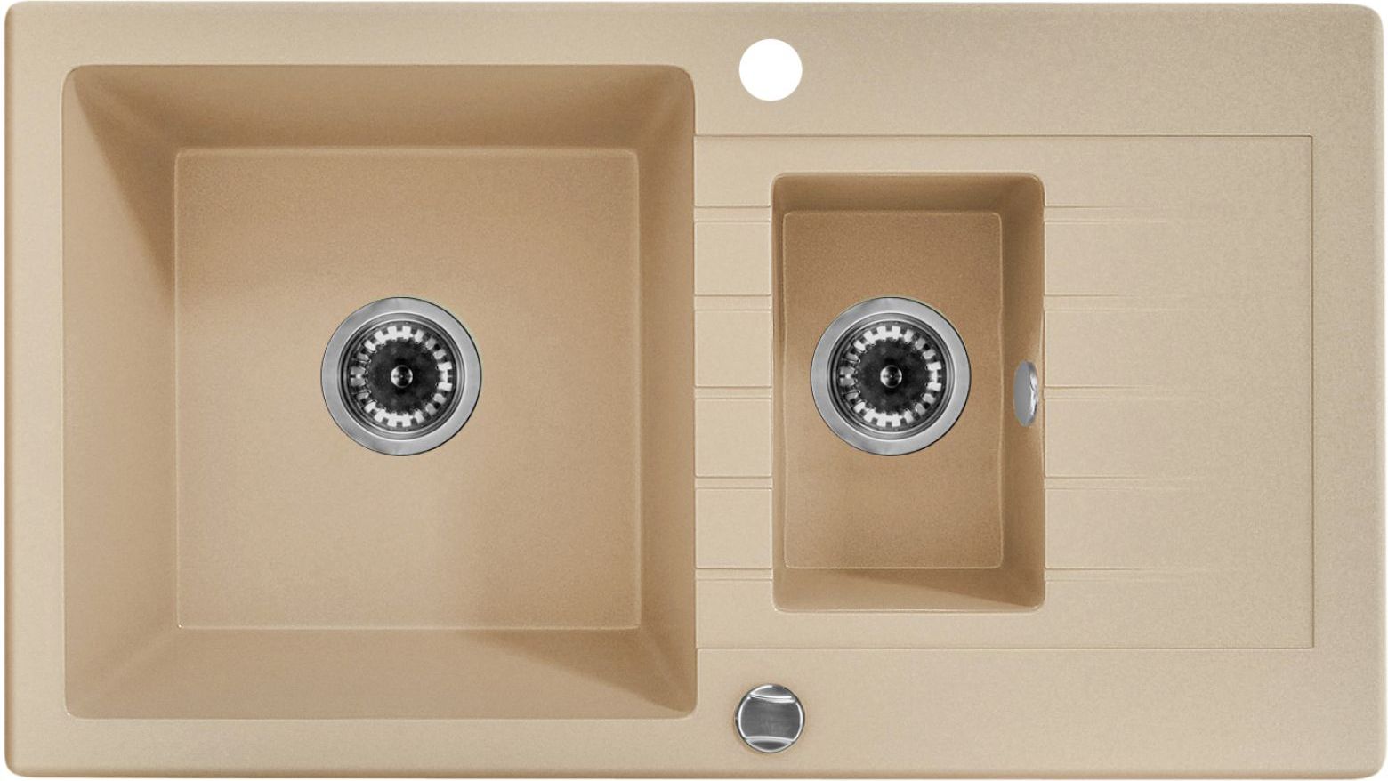 Zlewozmywak Deante Zorba 1.5-komorowy z ociekaczem piaskowy (ZQZ 7513)