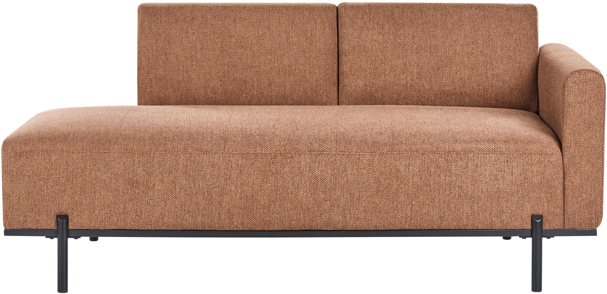 Szezlong SAVASSE Len syntetyczny Złoty brąz