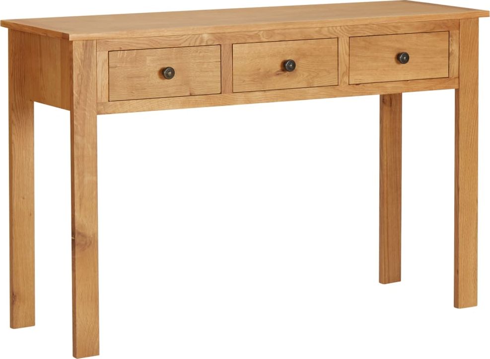 vidaXL Toaletka, 110x40x75 cm, lite drewno dębowe