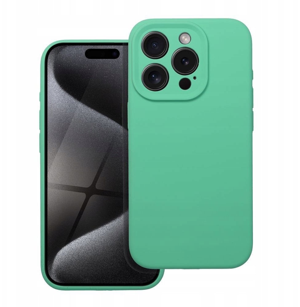 Futerał SILICONE 2mm do IPHONE 16 miętowy