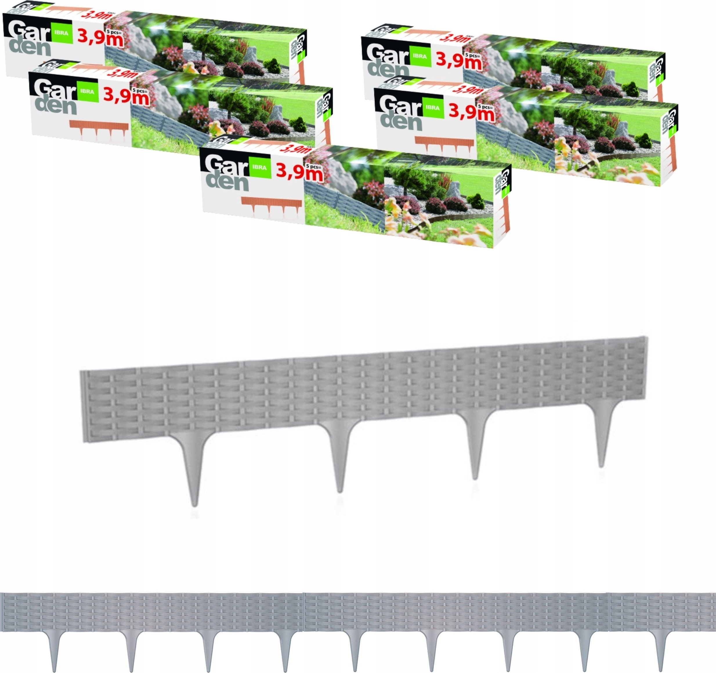 Płotek ogrodowy rattan IBRA Krawężnik 19,5m Obrzeże