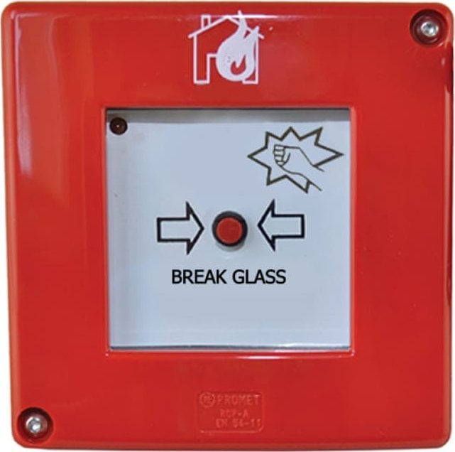 Promet ROP-A bez młoteczka 1xLED czerwona migająca, styki XY, W0-ROP-A D1/2E XY CB 0 (wersja eksportowa)