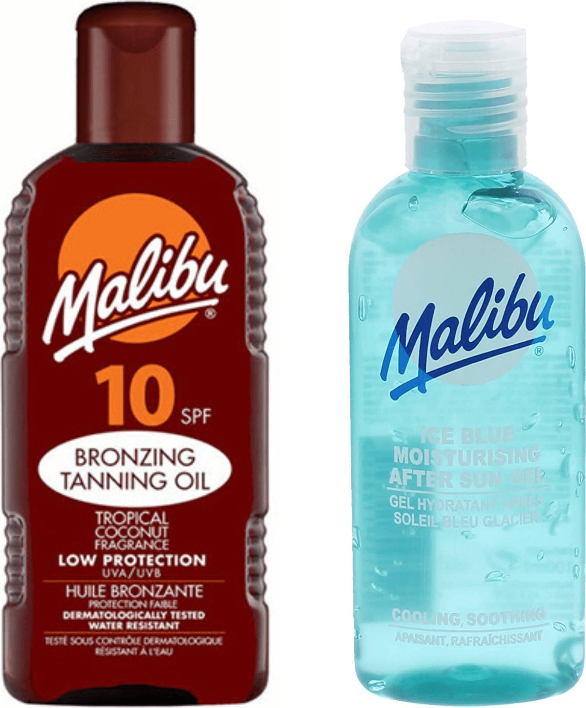 Malibu Malibu Olejek Do Opalania SPF10 200ml + Żel Po Opalaniu 100ml