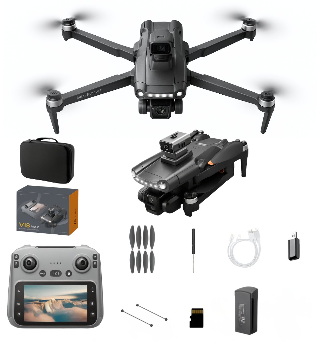 DRON Z KAMERĄ WIFI 5G GPS ZABAWKA ZDALNIE STEROWANY APLIKACJA ZASIĘG 3000M