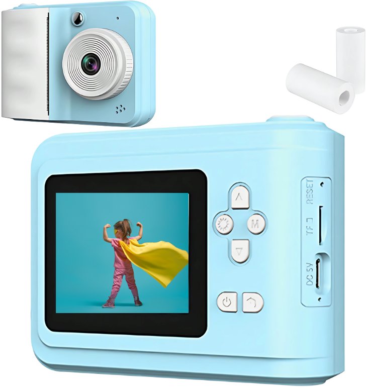 Aparat fotograficzny z funkcją drukowania dla dzieci S7 kolor NIEBIESKI