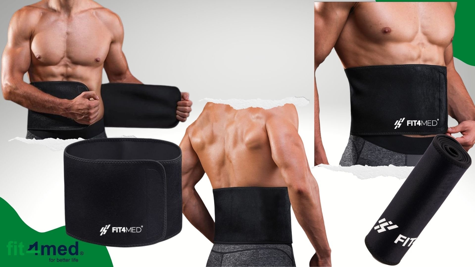 Fit4Med Wyszczuplający Pas Neoprenowy Fitness Długi 150Cm