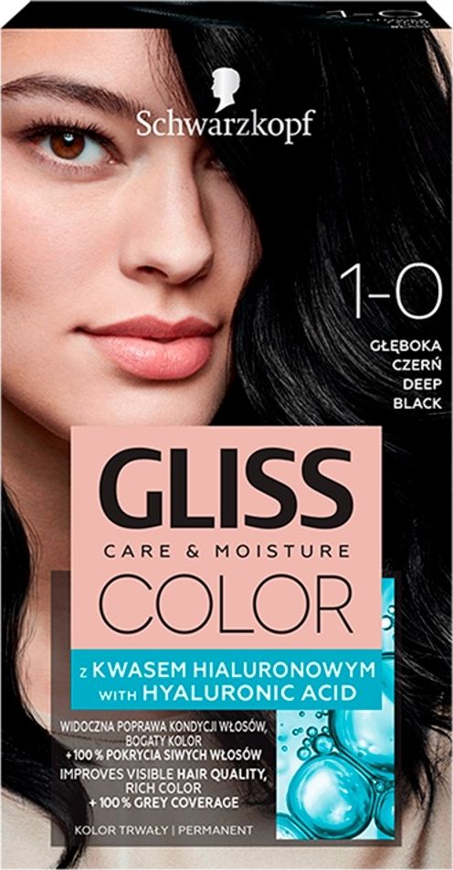 Schwarzkopf Gliss Color nr 1-0 głęboka czerń