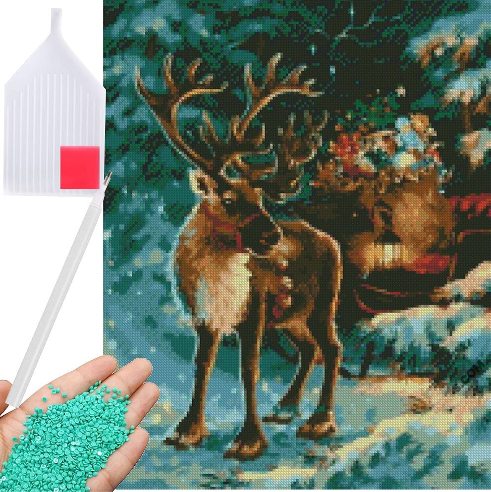 Verk Haft diamentowy renifer zestaw boże narodzenie 5d Haft diamentowy renifer zestaw boże narodzenie 5d