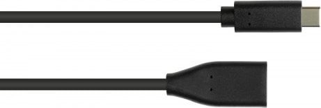 Kabel USB Alcasa USB-C - USB-A 0.1 m Czarny (2811-OTG)