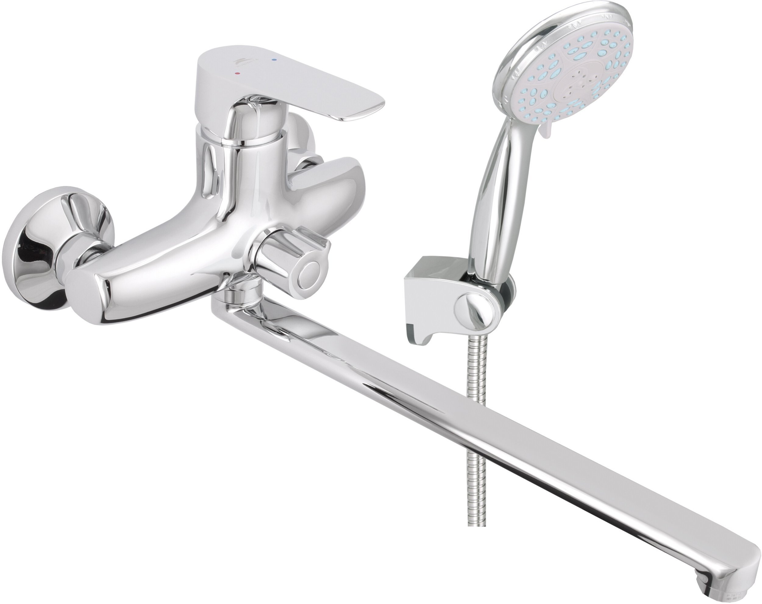 Bathroom faucet RUBINETA ARUS-11/C, with shower hose and head
