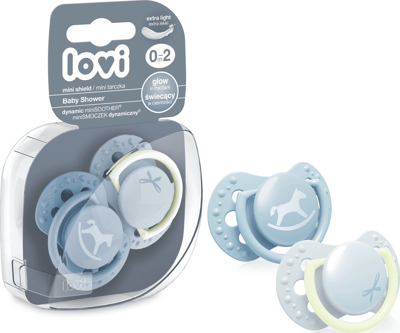 Lovi Smoczek 0-2 m 2 szt.Baby Shower Boy 22/900 Lovi