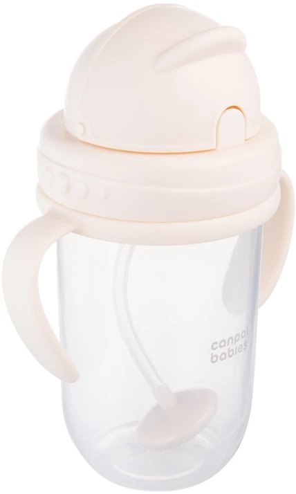 Kubek 270 ml z rurką i odważnikiem kremowy 56/623