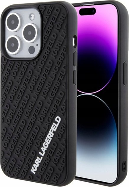 Karl Lagerfeld Karl Lagerfeld KLHCP15L3DMKRLK iPhone 15 Pro 6.1" black/black hardcase 3D Rubber Multi Logo