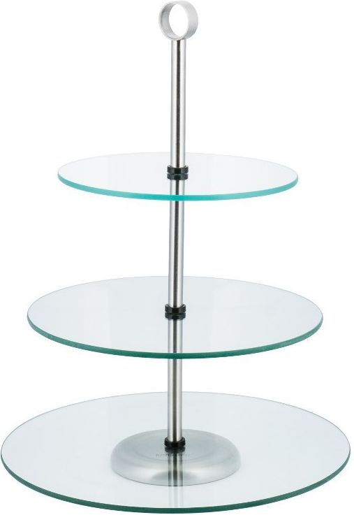 KingHoff SZKLANA PATERA KINGHOFF 3-POZIOMOWA NA OWOCE CIASTA KH-4016