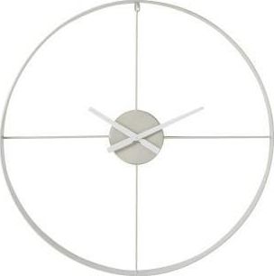 J-Line Zegar Round metalowy biały XL