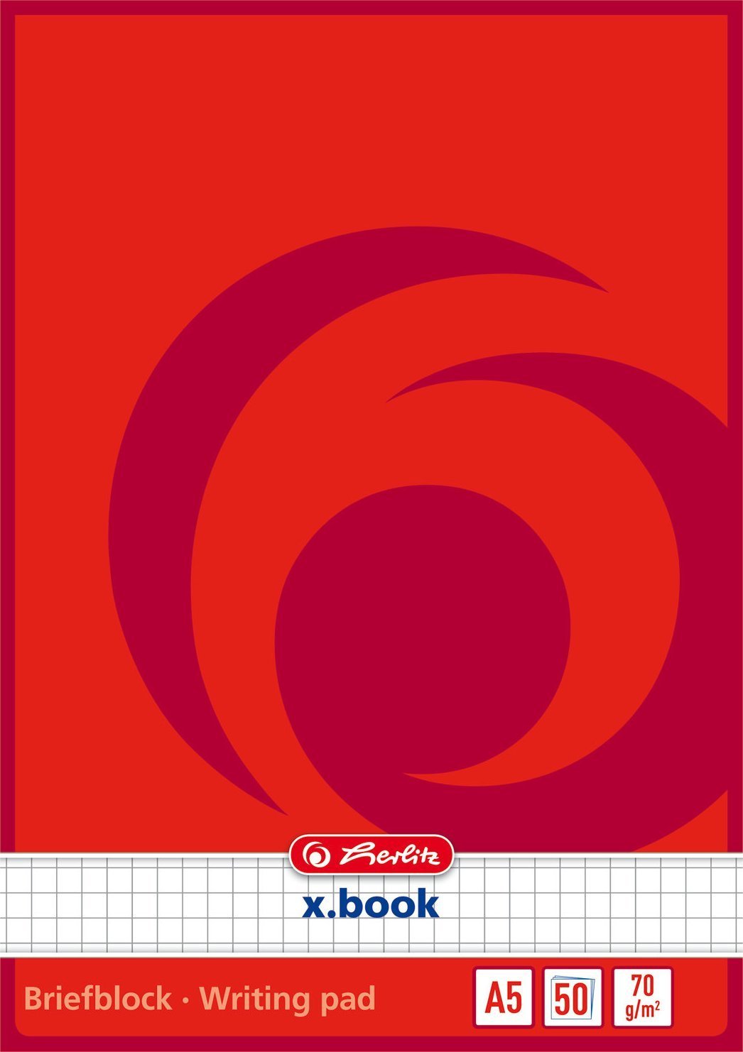 Herlitz Herlitz Briefblock A5 70g/m 50 Bl. kariert kopfgeleimt