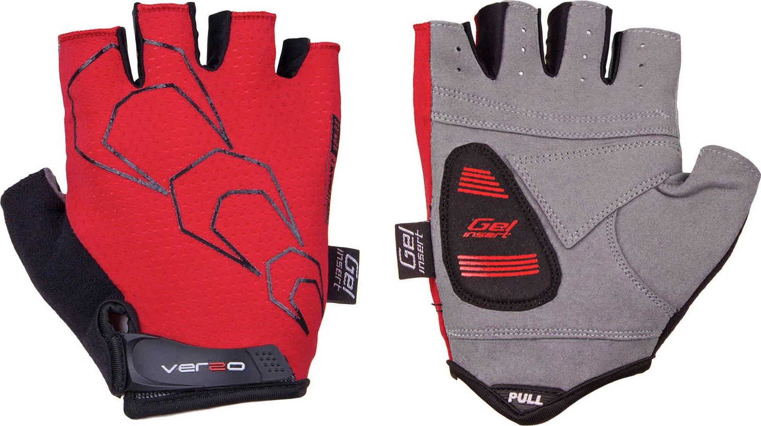 Verso Rękawiczki rowerowe Verso SB-01-7114-B czarno-czerwone M