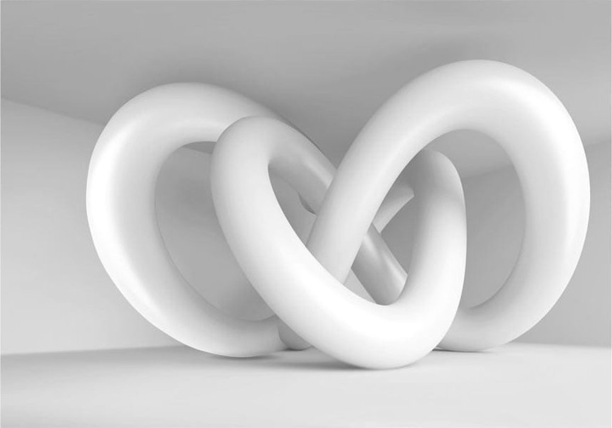 DecoNest Fototapeta - Biały splot - 300X210