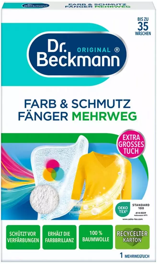 Dr. Beckmann Chusteczka Wyłapująca Kolor i Brud Wielorazowego Użytku