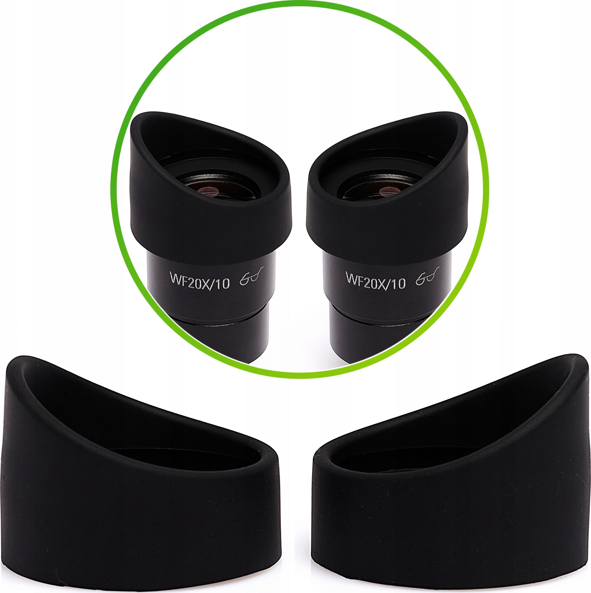 Mikroskop Techrebal Gumowe wyprofilowane soczewki do mikroskopu 2szt.