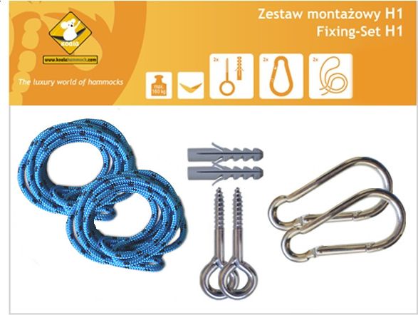 Koala Zestaw montażowy H1_1 do hamaków, niebieski (koala/zh1_1)