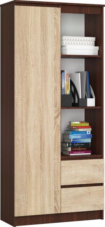 Fabryka Mebli Akord REGAŁ BIUROWY R 80 cm CLP R11 WENGE / SONOMA