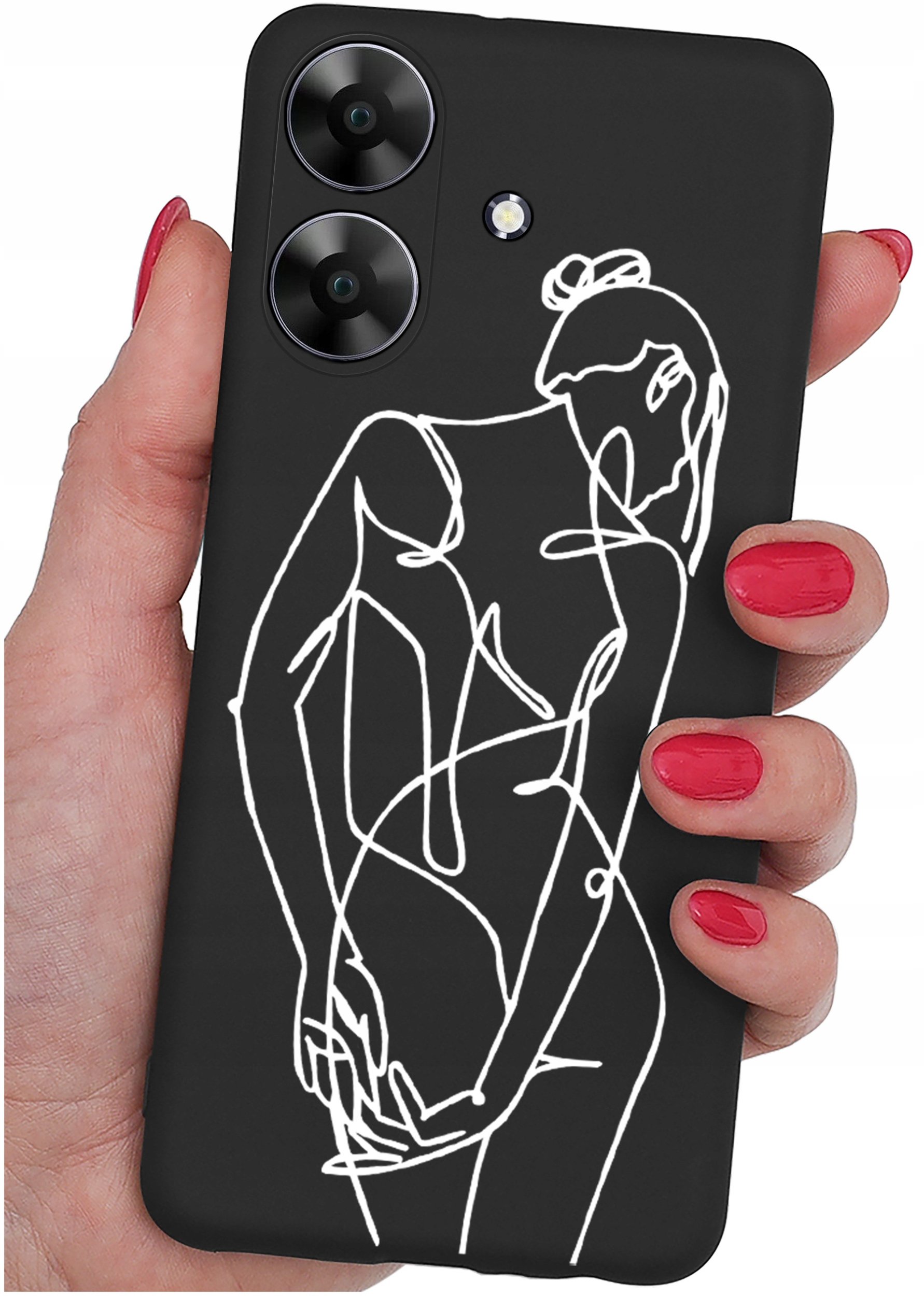 ETUI do Realme Note 60 CASE WZORY | SILIKONOWE MATT CASE + SZKŁO 9H