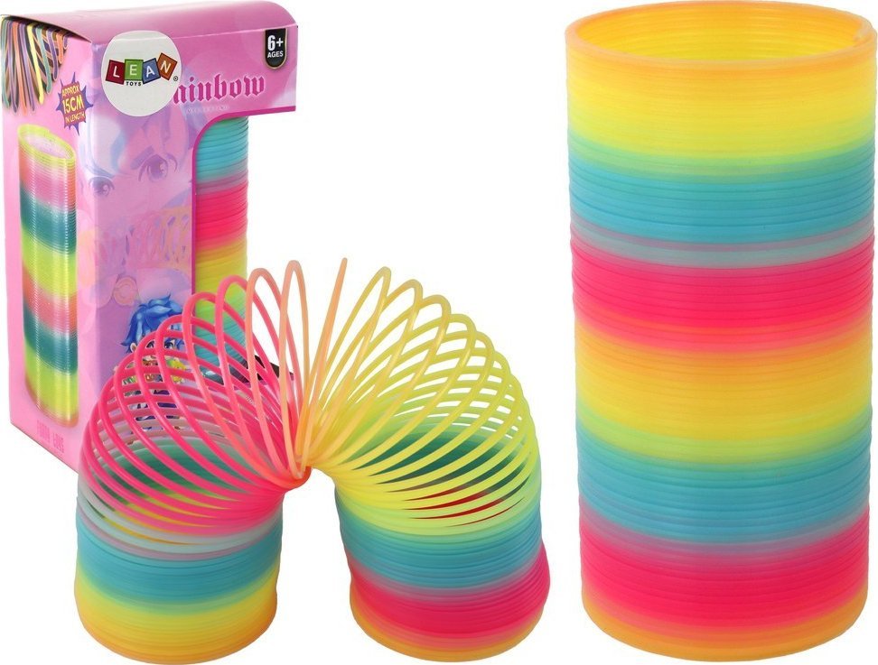 LeanToys Kolorowa Magiczna Sprężyna Odstresowująca 15 CM Zabawka