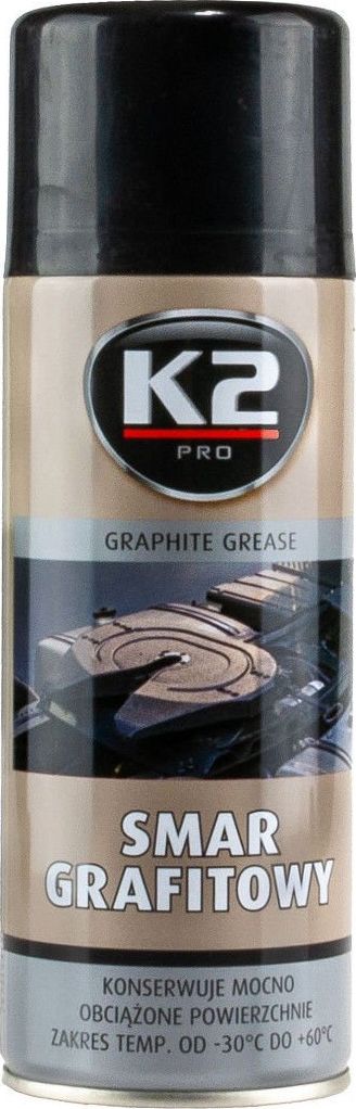 K2 K2-SMAR GRAFITOWY 400ML SPRAY DO KON