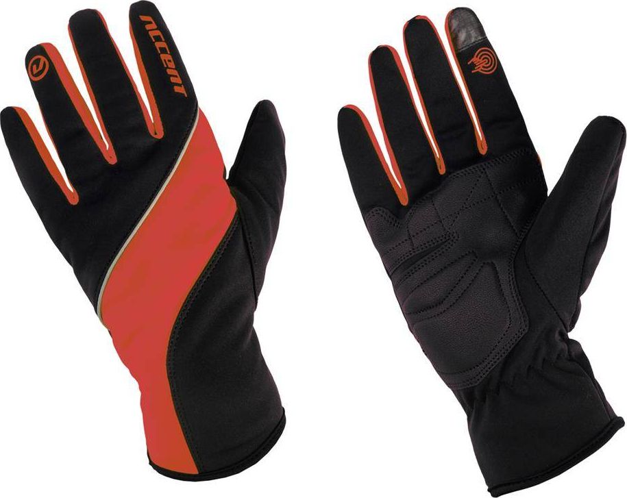 Accent Rękawiczki ocieplane Accent Windstar czarno-czerwone S S