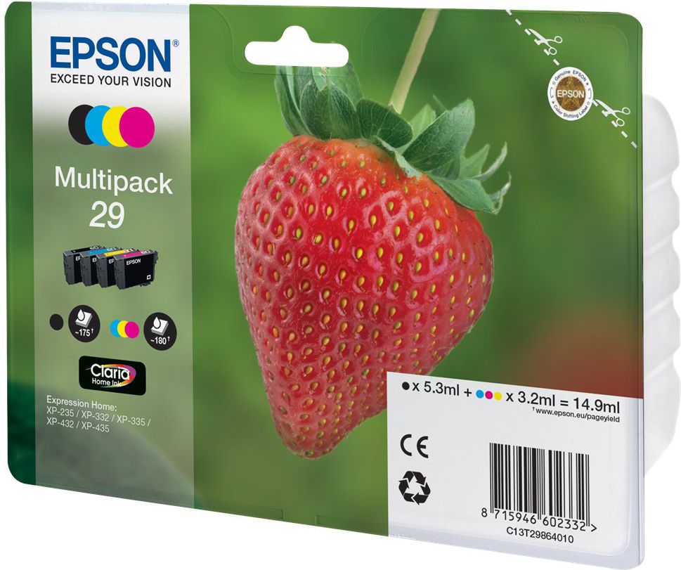 Tusz Epson Claria Home MP 29 YL/CY/MG/BLK - C13T29864010