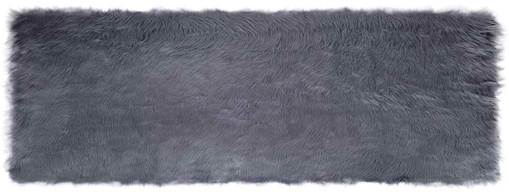 vidaXL Sztuczny dywan owczy Antracyt 80 x 250 cm Poliester