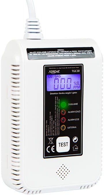 Detektor, czujnik czadu i gazu Xtreme TCG30 Wifi Tuya