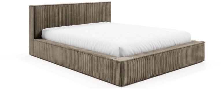 Łóżko FILO 140x200 stelaż metalowy ,POJEMNIK, szerokie boki, Sztruks poso 03