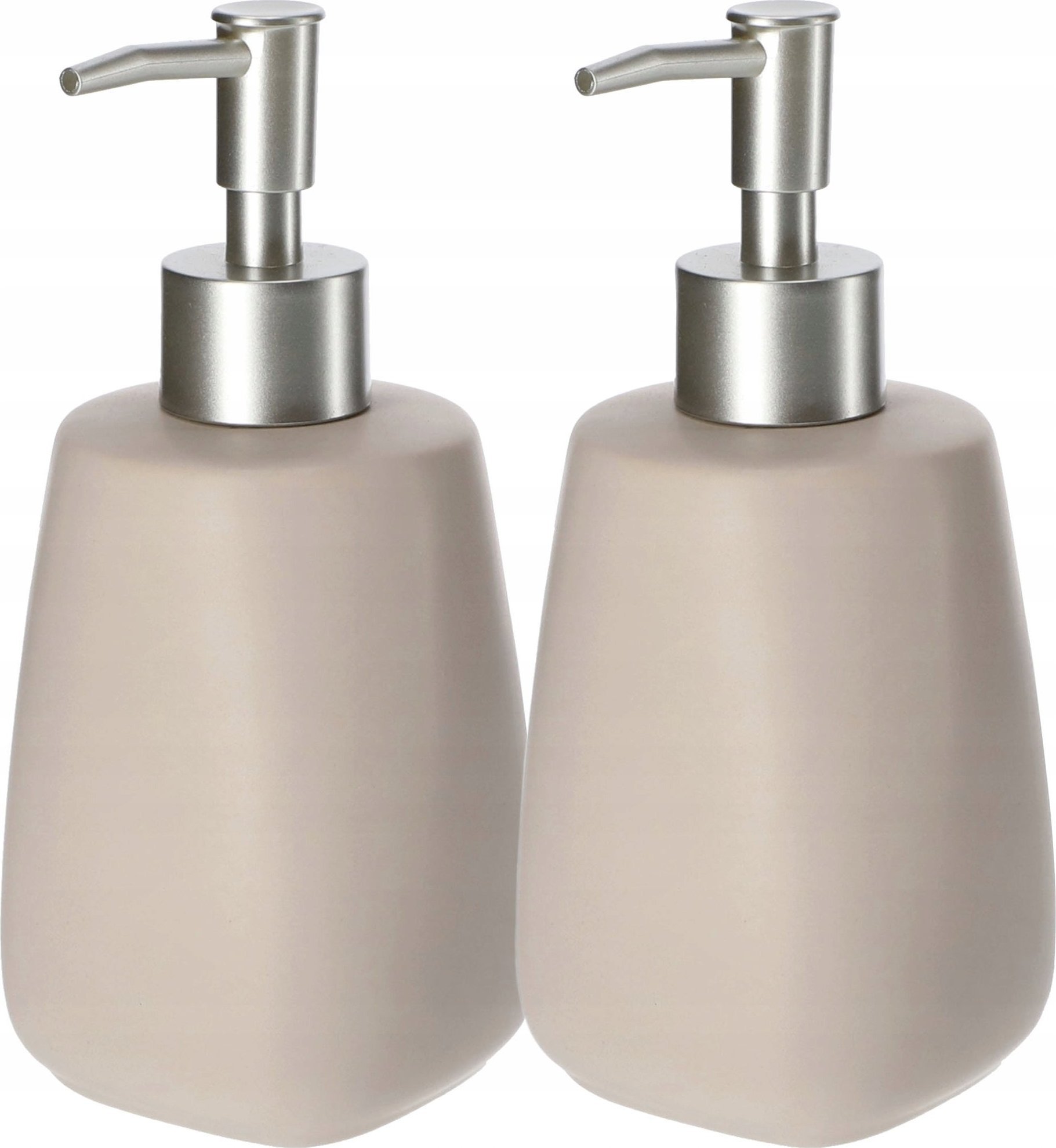 Dozownik do mydła Kadax Dozownik Na Mydło Płyn Pojemnik Beżowy 2 x 400ml