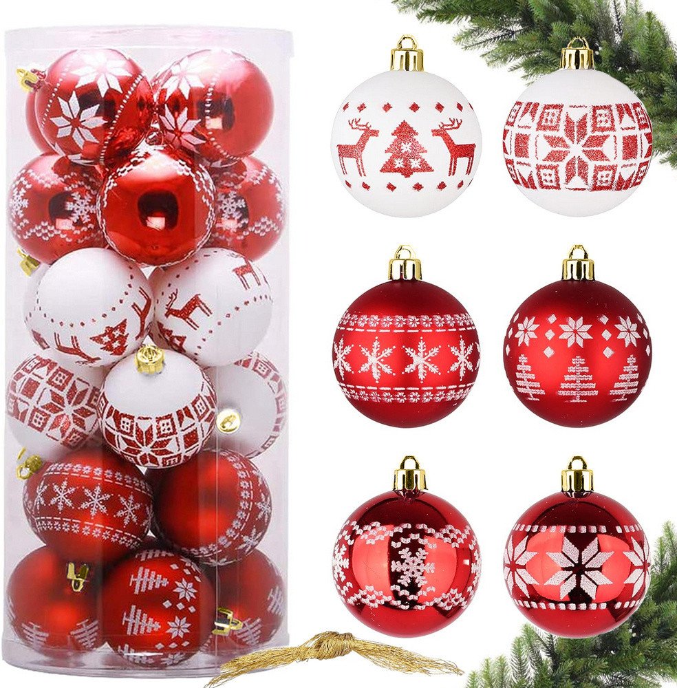 Bombki choinkowe na choinkę 5cm zestaw 30 sztuk zestaw nietłukące ozdoby
