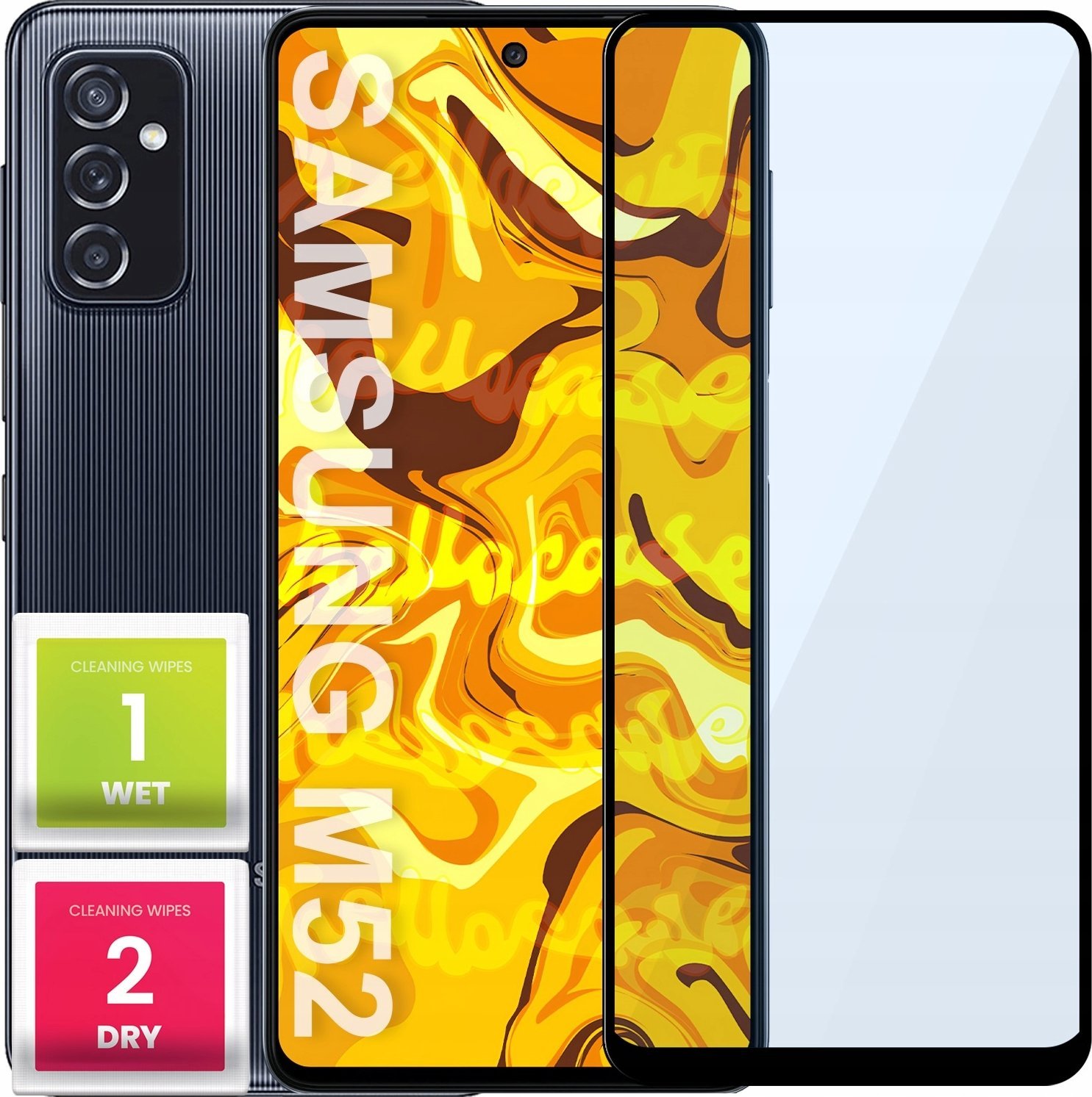 Hello Case SZKŁO HARTOWANE DO SAMSUNG GALAXY M52 5G / M55 PEŁNE NA CAŁY EKRAN SZKIEŁKO