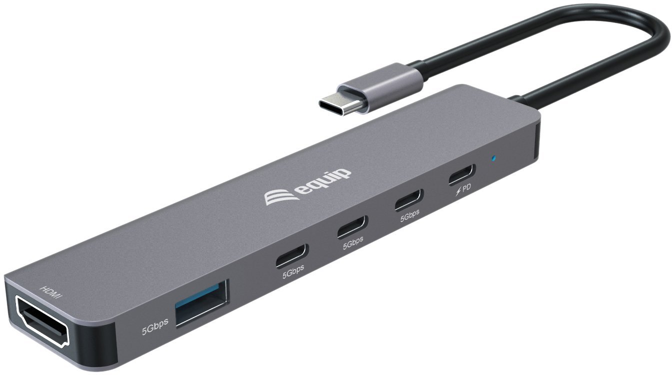 Equip 133500 stacja dokująca Przewodowa USB 3.2 Gen 1 (3.1 Gen 1) Type-C Szary