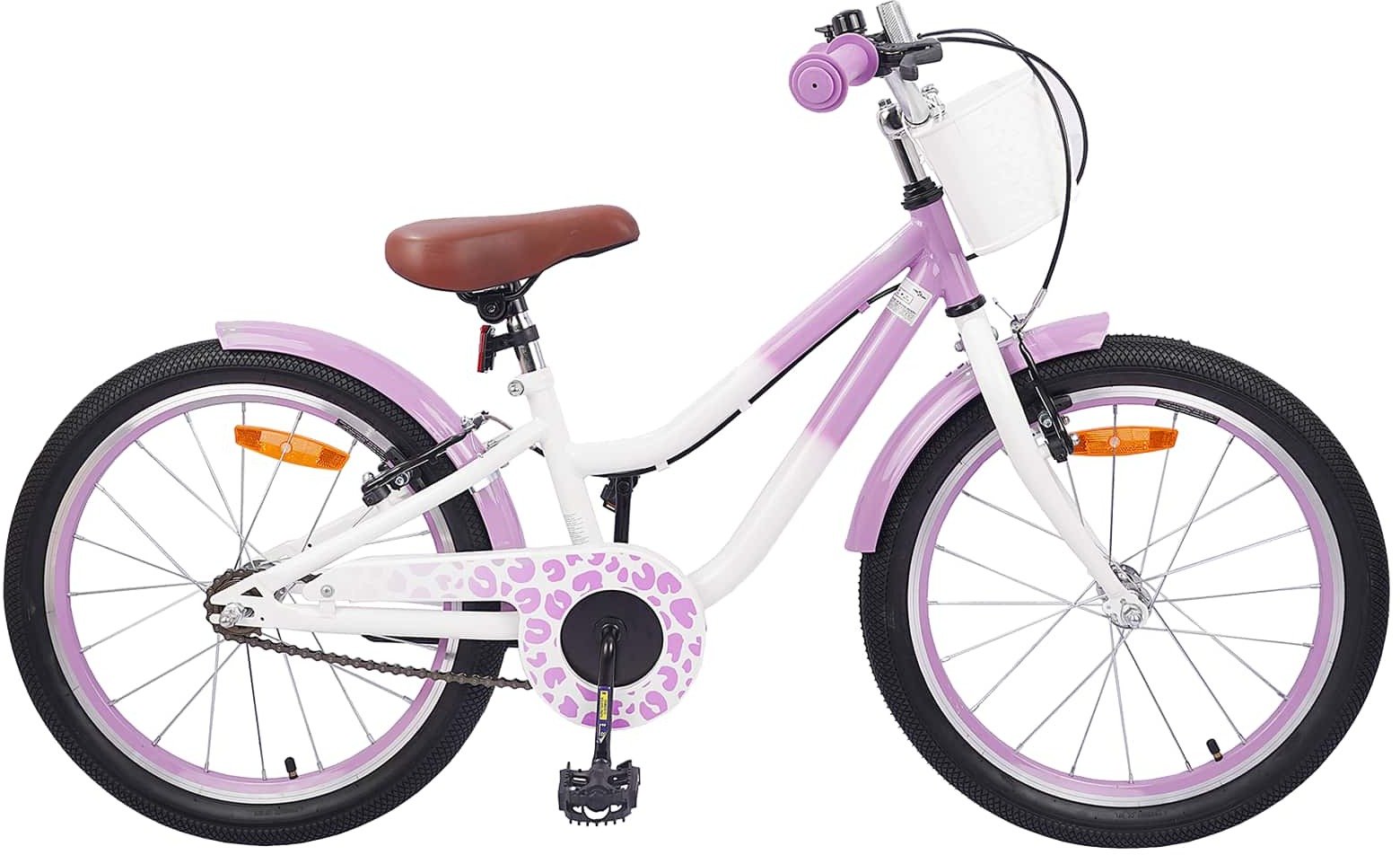vidaXL Rower Dziecięcy 20 Cali dla dzieci w wieku 6-11 lat Fioletowy