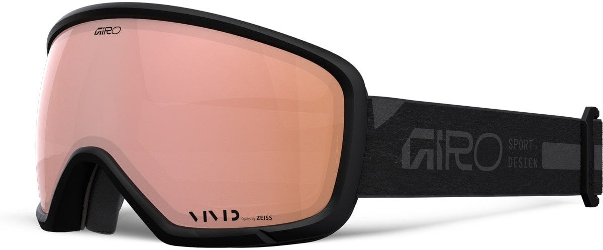 Giro Gogle zimowe damskie GIRO MILLIE BLACK RAILS (Toric) (Lustrzana szyba kolorowa VIVID-Carl Zeiss ROSE GOLD 19-42% S2)