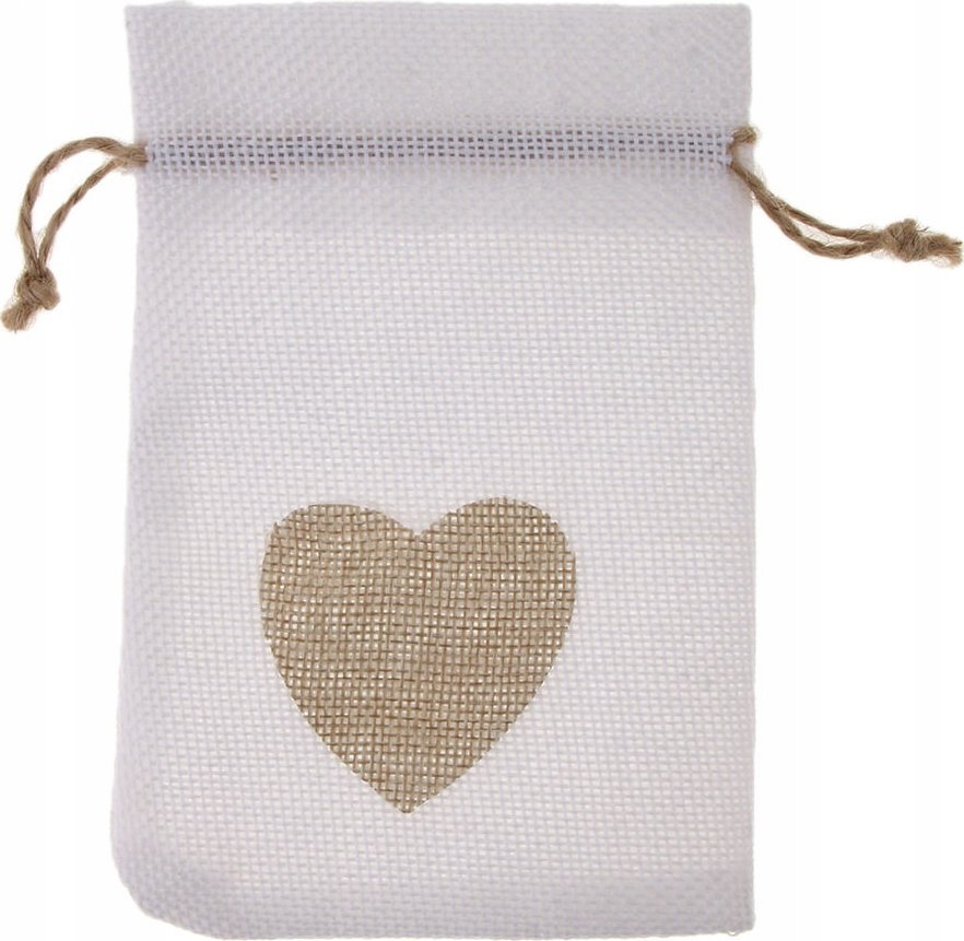 MFP paper Woreczki jutowe białe 7x10cm 6szt