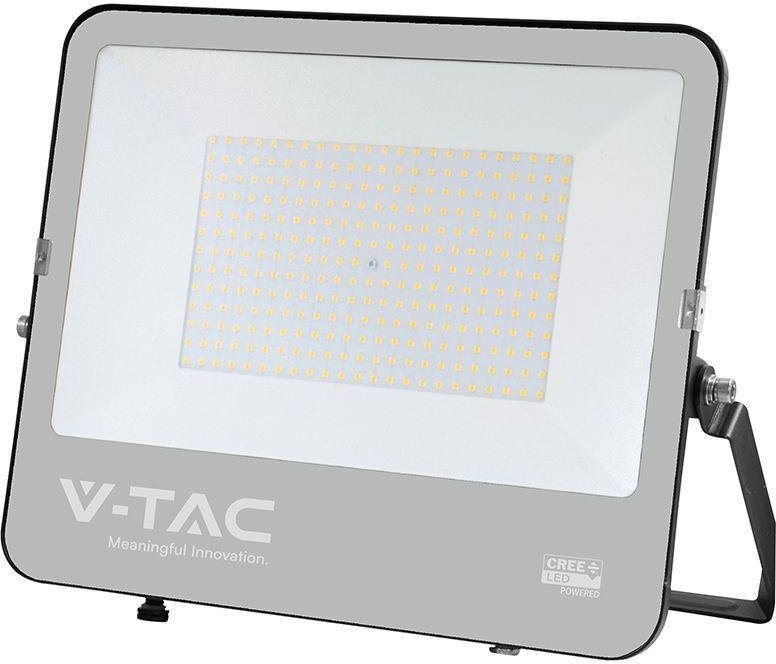 Naświetlacz VTAC Projektor LED CREE CHIP 200W 135lm/W czarna obudowa przewód 1m IP65 VT-44201 4000K 27000lm 6 lat gwarancji