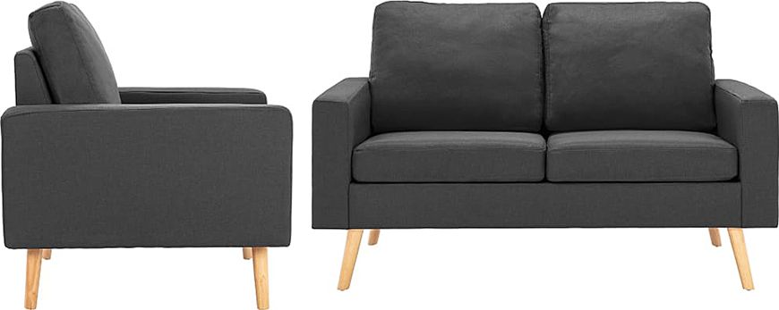 Elior 2-częsciowy ciemnoszary zestaw wypoczynkowy - Lavinia 2Q