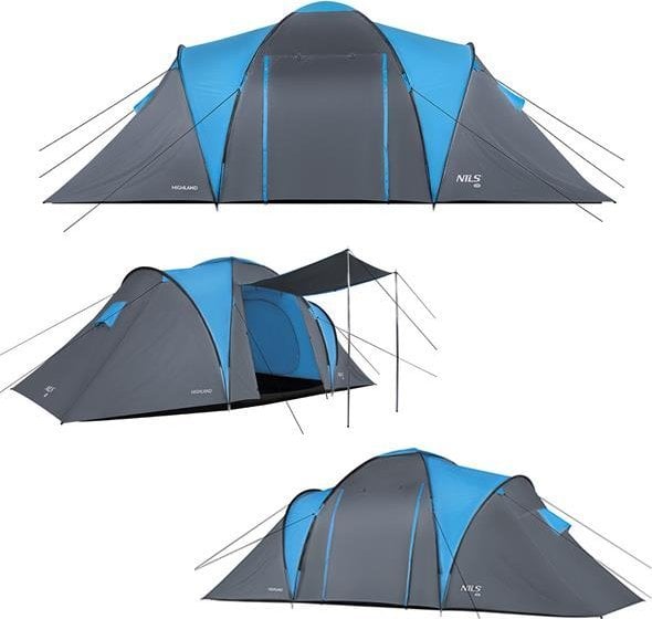 Nils Extreme NC6031 NIEBIESKO-SZARY NAMIOT KEMPINGOWY HIGHLAND NILS CAMP